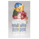 Glazed Teddy Bear Sitting on Package Stacker