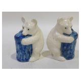 White Bears Raiding Trash Cans