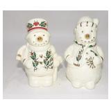 Baum Formalities Holly Berry White Gold Snowmen