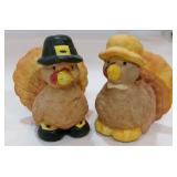 Anthropomorphic Pilgrim Turkey Tom & Hen