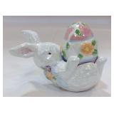 Bella Casa Ganze Bunny Rabbit Holding Easter Egg