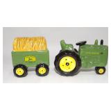 John Deere Tractor & Hay Wagon