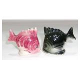 Vintage Pink & Black Tropical Fish