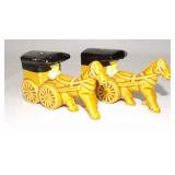 Vintage Japan Horse & Buggy Pair