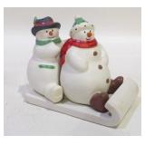 Hallmark 3 Pc Set - Snowmen Sledding