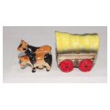 Oxen Pulling Covered Wagon