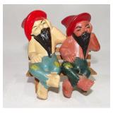 Vintage Hillbilly's Sitting on Wooden Bench