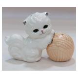 White Persian Kitten with Ball of Yarn Go-Together