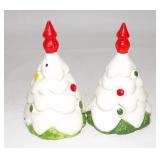 Lefton Japan Frosty Christmas Trees with Flames