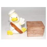Baby Duck with Rolling Pin & Butcher Block