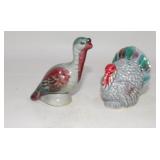 Vintage Pottery Stoneware Hen & Tom Turkey