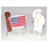 USA Astronaut American Flag Moon Landing