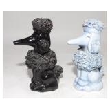 Vintage Black Blue Spaghetti Poodle Dogs