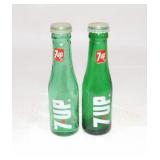 7-Up Glass Advertising Soda Bottle