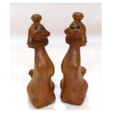 Vintage Hard Plastic Standard Poodles Jeweled Eyes