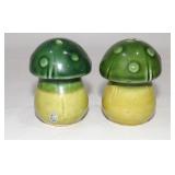 Vintage Japan Yellow Green Mushroom Toadstools