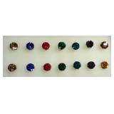 Swarovski Crystal Multi-Color Solitaire Earrings