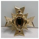 Avon Maltese Cross Jeweled Pendant Brooch