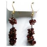 Mozambique Garnet Chips Dangle Earrings