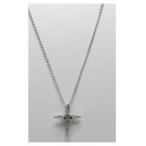 Diamond Cut Petite 925 Crystal Pendant Necklace