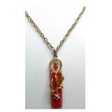 Vintage Mid Century ART Christmas Candle Pendant