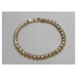 Gold-Plated Cubic Zirconia Tennis Bracelet
