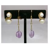 2 Pair Vintage Pierced Earrings