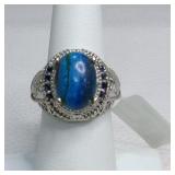 925 Sterling Karis Lapis Lazuli Ring Size 7