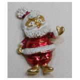 Vintage Jolly Santa Claus Brooch Pin