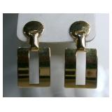 Gold-Tone Geometric Door Knocker Earrings