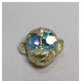 Vintage NEMO Monkey Face AB Jeweled Eyes Pin