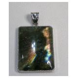 Shimmering Labradorite Large Bezel Pendant