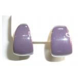 80's Purple Enamel Half Hoop Earrings