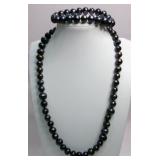 Freshwater Peacock Pearl Necklace & Bracelet Set