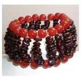 Mozambique Garnet Chip Red Agate Stretch Bracelet