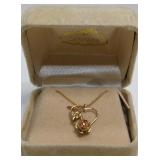 Giovanni GF Heart Pendant with Natural Ruby