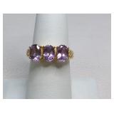 Karis Gold Bonded Oval Tanzanite Ring Size 7