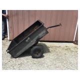 Lawn tractor dump cart