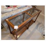 VTG Wooden Glass Top Console Table