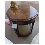 VTG Heritage Wood and Cane Side Table