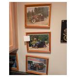13 Framed Photos of ATQ/VTG Cars
