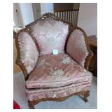 ATQ/VTG French/Victorian Silk Parlor Chair