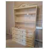 VTG Whitewashed Dresser w/ Hutch