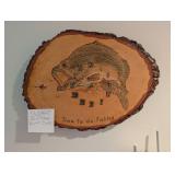 VTG Bass Wood Burnt Clock