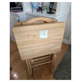 Set of Wooden TV Trays