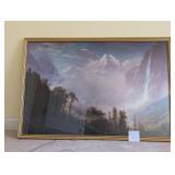 Framed Art, Landscape with Waterfall