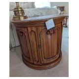 VTG Wooden Drum Style Side Table