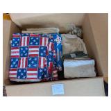 Box of Table Cloths & A Few Misc Linens