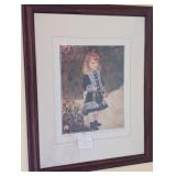 Framed Art Print Girl with Watering Can