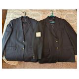 Men's Sz 44L (L/XL) Black Suit Jackets